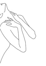 Load image into Gallery viewer, Abstract Lady Figure Line Drawing - Nordic Canvas Painting Body