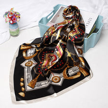 Load image into Gallery viewer, Satin Hair Scarf Kerchief 90*90cm Square Neckerchief Headband Scarves For Ladies 2019