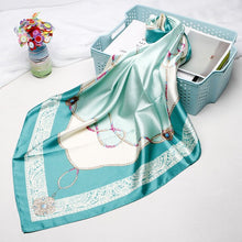 Load image into Gallery viewer, Satin Hair Scarf Kerchief 90*90cm Square Neckerchief Headband Scarves For Ladies 2019