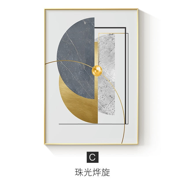 Geometric Pattern Canvas - Nordic Wall Decor Print